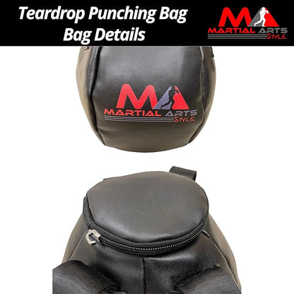 Wrecking Ball Punching Bag, Professional Boxing Teardrop Body Snatcher Bag for Training MMA Kickboxing Muay Thai, Round Shaped Heavy Bag (Unfilled)