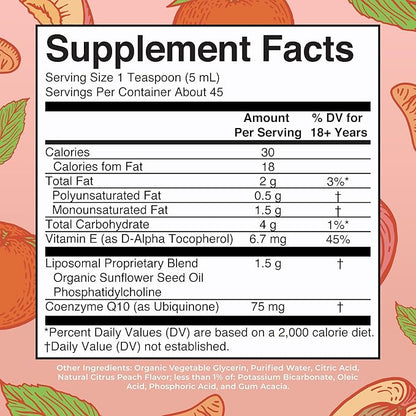 MaryRuth Organics Liquid Vitamin | Coenzyme Q10 Heart Health for Mitochondrial Support and Immune System | Vegan Non-GMO | 7.6 Fl Oz | 45 Servings