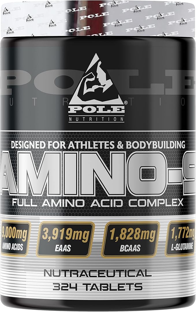 Amino 9 | Full Amino Acid Complex for Athletes & Bodybuilders | Nutraceutical Supplement for Enhanced Performance | 324 Tablets, 54 Servings