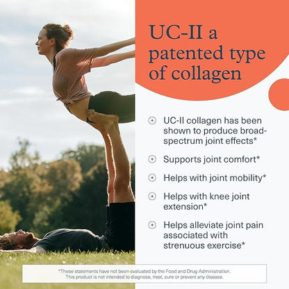 Youtheory Joint Complex with UC-II - Collagen Supplement for Men & Women with Boswellia Extract, Ginger & Turmeric - Offers Joint Support* - Dairy, Soy & Gluten Free - 60 Tablets