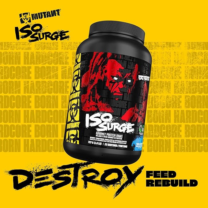 Mutant ISO Surge Whey Protein Isolate Powder Acts Fast to Help Recover, Build Muscle, Bulk and Strength, 1.6 lb (Chocolate Fudge Brownie)
