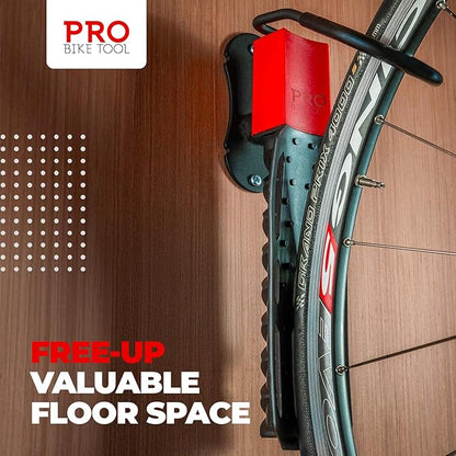 Pro Bike Tool Swivel Bike Rack, Wall Mount for Bicycles, Home, Garage, Vertical Hanging Rack for Storage, Secure Hook for MTB, Road, Hybrid Bikes