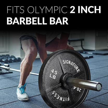 Deep Dish 2-Inch Olympic Cast Iron Weight Plates with E-Coating