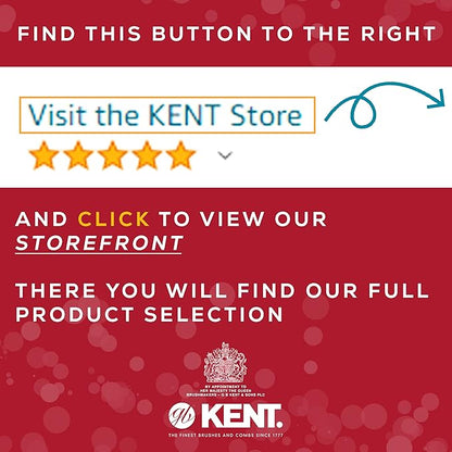 Kent 16T TY Fine Tooth and Wide Tooth Comb for Daily Grooming, Handmade Styling Comb for All Hair Types, Styling and Detangling Combs for Men and Women