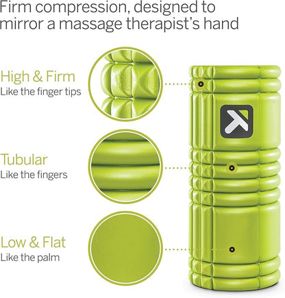 TRIGGERPOINT PERFORMANCE THERAPY GRID Foam Roller for Exercise (13-Inch), Lime