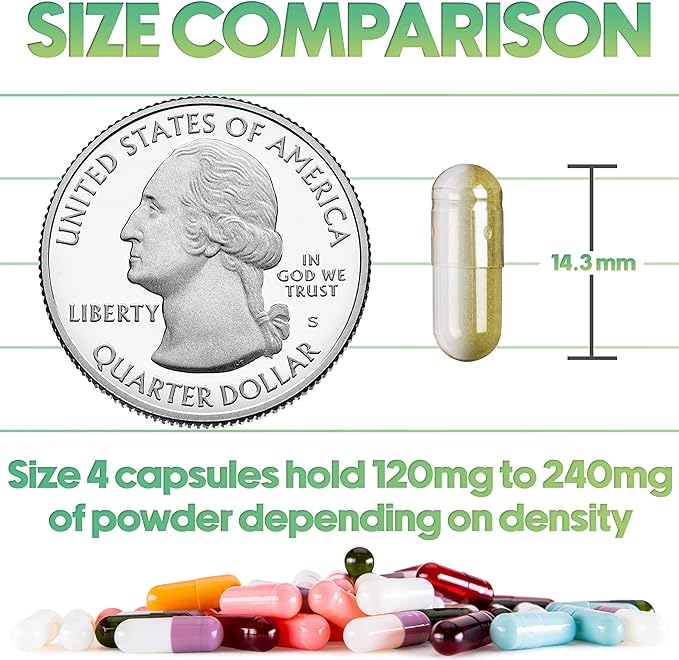 XPRS Nutra Gelatin Size 4 Separated Capsules - 1000 Count Small Empty Capsules Separated in Bags - Empty Pill Capsules - Size 4 Gel Capsules Empty- Capsules Empty DIY Supplement Filling (Blue/White)