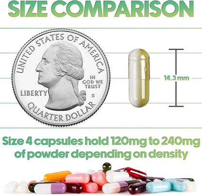 XPRS Nutra Gelatin Size 4 Separated Capsules - 1000 Count Small Empty Capsules Separated in Bags - Empty Pill Capsules - Size 4 Gel Capsules Empty- Capsules Empty DIY Supplement Filling (Blue/White)