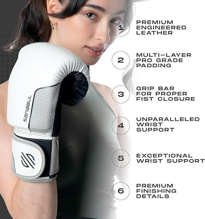 Sanabul Hyperstrike Boxing Gloves for Women, Kickboxing MMA Muay Thai Gloves, Training Sparring Punching Heavy Bag.