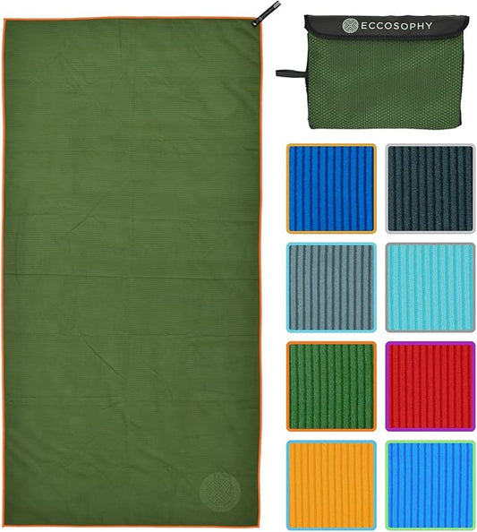 ECCOSOPHY Microfiber Gym Towel for Working Out - (60x30-Fern)