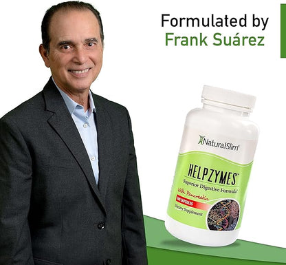 NaturalSlim Helpzymes Digestive Enzymes for Digestion, Bloating, Gas Relief & Gut Health Supplement - Digestion Supplement* with Pancreatin, Betaine HCL & Daily Essential Enzyme - 100 Caps (3 Pack)