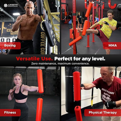 Jukestir® Punching Bag with Dynamic Motion, Better Footwork Than Double End Bag, Speed Bags for Boxing, More Agility Than Heavy Bag, Reflex Bag Boxing, Great MMA Workout at Home, Used by Pros