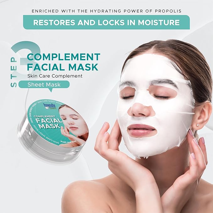 Handy Towel 3-Step Anti-Aging Facial Skin Care Set, Anti Wrinkles Face Kit, Hydrating with Hyaluronic, Propolis Youthful Capsule Skin Care Solution, 3 in 1 Cleanse+Moisturize+Revive Beauty Set
