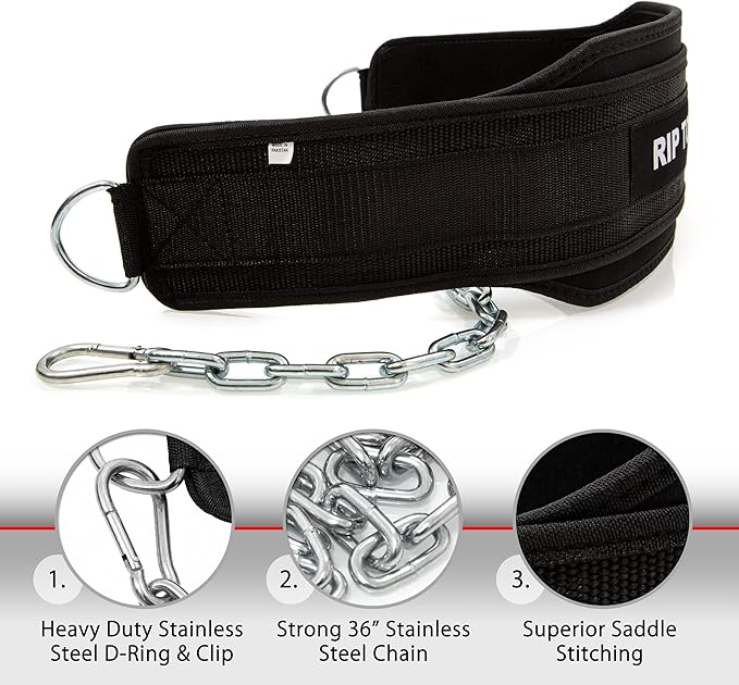 Rip Toned Dip Belt for Weight lifting 36" Heavy