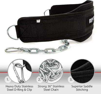 Rip Toned Dip Belt for Weight lifting 36" Heavy