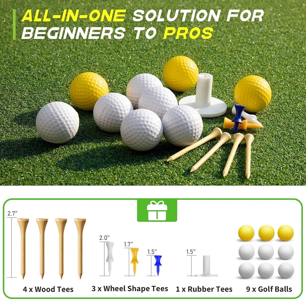 Bltend Thickened Golf Mat: 5x4ft & 5x5ft Heavy-Duty Golf Hitting Mats Practice Outdoor/Indoor, Elite Dense Artificial Turf Matt Training Aid for Backyard/Garage/Driving Range/Simulators