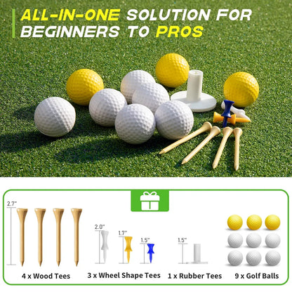 Bltend Thickened Golf Mat: 5x4ft & 5x5ft Heavy-Duty Golf Hitting Mats Practice Outdoor/Indoor, Elite Dense Artificial Turf Matt Training Aid for Backyard/Garage/Driving Range/Simulators