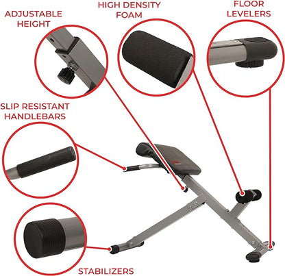 Sunny Health & Fitness Foldable Hyperextension Roman Chair
