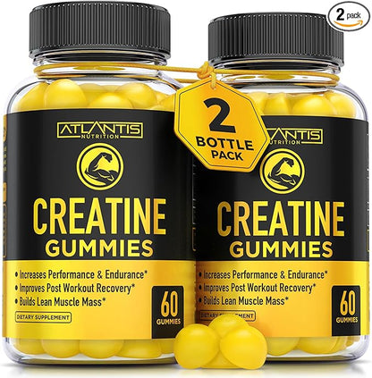 Creatine Monohydrate Gummies for Strength & Athletic Performance - 5g Creatine Per Serving - Creatine Chews to Build Muscle, Increase Performance & Improve Post Workout Recovery - 120 Creatine Gummies
