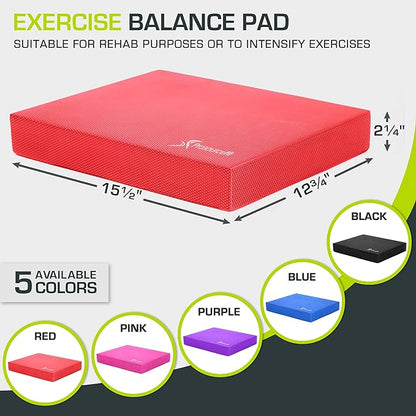 ProsourceFit Exercise Balance Pad – Cushioned Non-Slip Foam