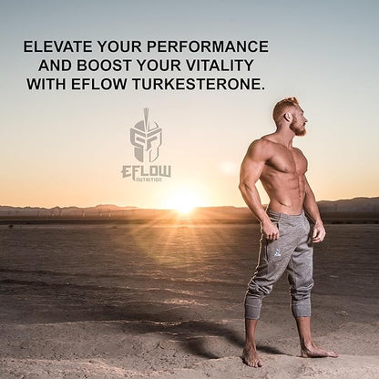 eFlow Nutrition Turkesterone Supplement for Men [Highest Purity] + Cyclodextrin for High Absorption - Increase Stamina, Lean Muscle Growth & Recovery, Boosts Drive - 3rd Party Tested (60 Capsules)