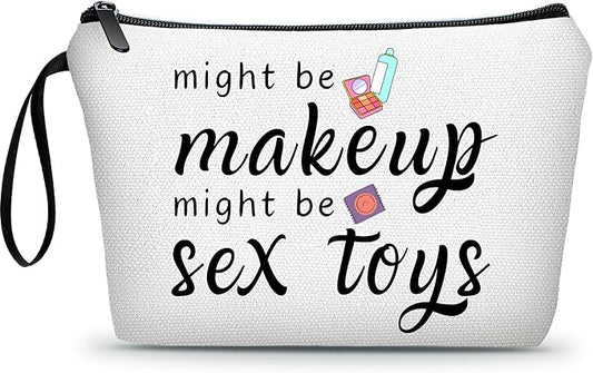 Funny Gifts for Women, Makeup Bag for Purse, Couple's Travel Cosmetic Bag, Womens Gifts for Christmas