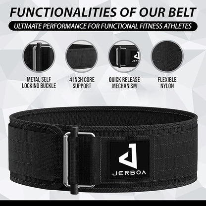 JERBOA Quick Self-Locking Weight Lifting Belts for Men
