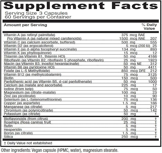 Vitanica, Women's Symmetry, High Potency Daily Multivitamin, Vegan, 180 Capsules