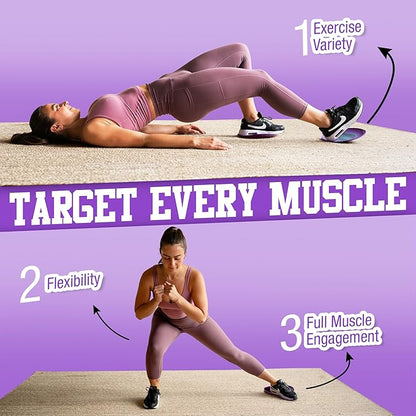 Gliding Discs for Working Out - Exercise Sliders 1 Pair, 4 Streaming