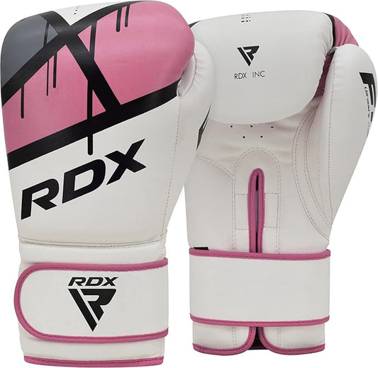 RDX Women Boxing Gloves for Training Muay Thai Maya Hide Leather Ladies Mitts for Fighting, Kickboxing, Sparring EGO Glove for Punch Bag, Focus Pads and Double End Ball Punching