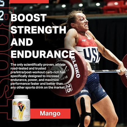 Vitargo Carbohydrate Powder | Feed Muscle Glycogen 2X Faster | 4.4 LB Mango Pre Workout & Post Workout | Carb Supplement for Recovery, Endurance, Gain Muscle Mass