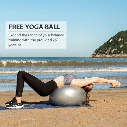 ZELUS 25in. Balance Ball 1500lb Inflatable 2 Bands,