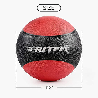 RitFit Weighted Medicine Ball - Non-Slip Rubber Shell