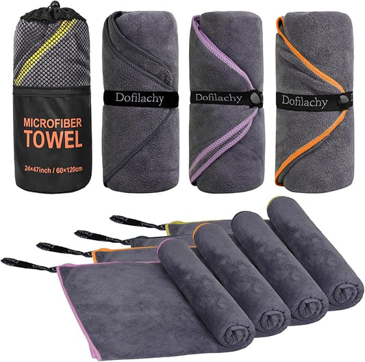 Dofilachy 4 Pack Camping Towel - Camping Towels 24” x 48”