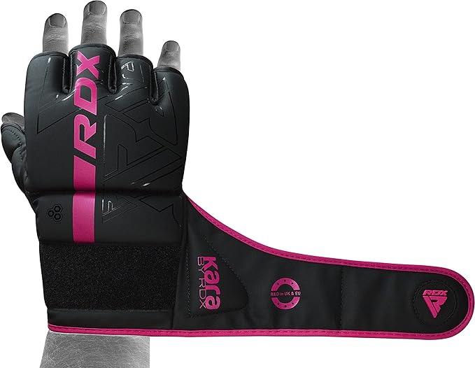 RDX MMA Gloves Grappling Sparring, Pre-Curved Mixed Martial Arts Mitts Men Women Boxing Gloves, Maya Hide Leather Kara Cage Fighting Workout, Combat Sports Training, Muay Thai, Punching Bag Kickboxing