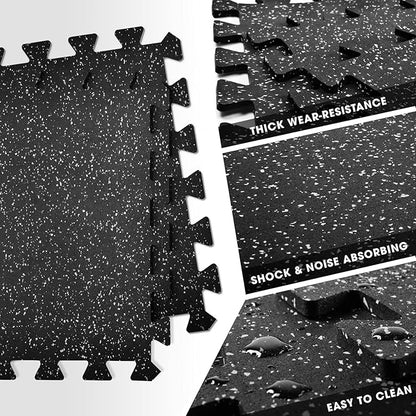 Yes4All Rubber Gym Flooring for Home Gym 0.56" Thick