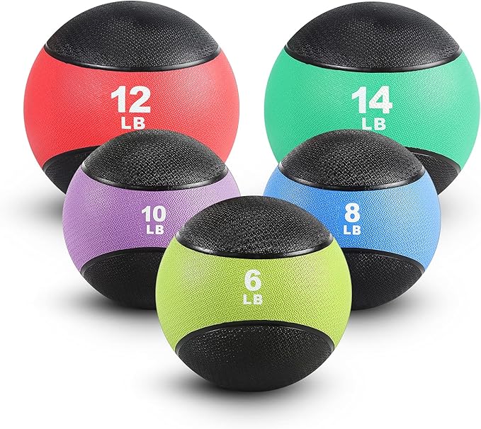 RitFit Weighted Medicine Ball - Non-Slip Rubber Shell