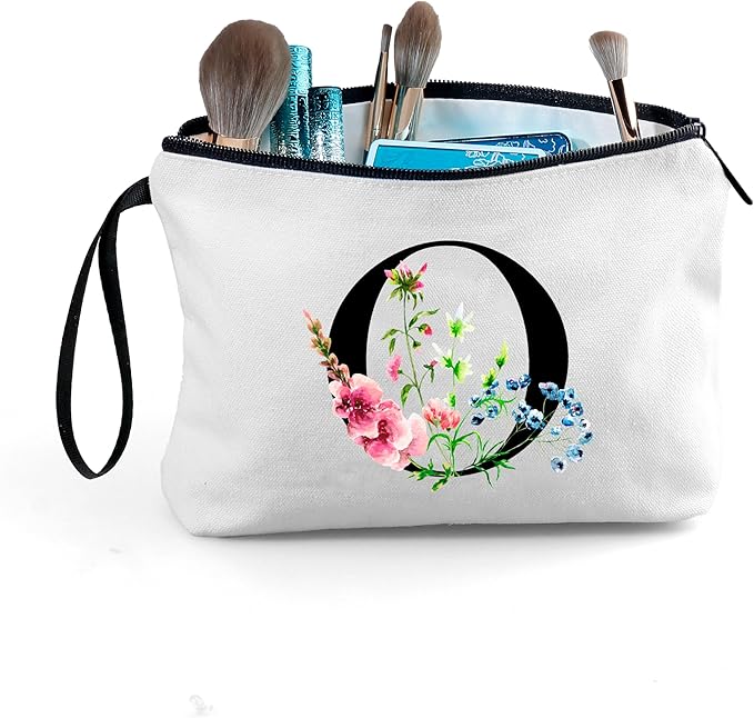 SEAMOON Women Birthday Unique Maid of Honor Friendship Gifts for Women Sister Bridesmaid Bride Personalized Travel Makeup Cosmetic Bag with Mirror Valentines Mothers Day Christmas Graduation O