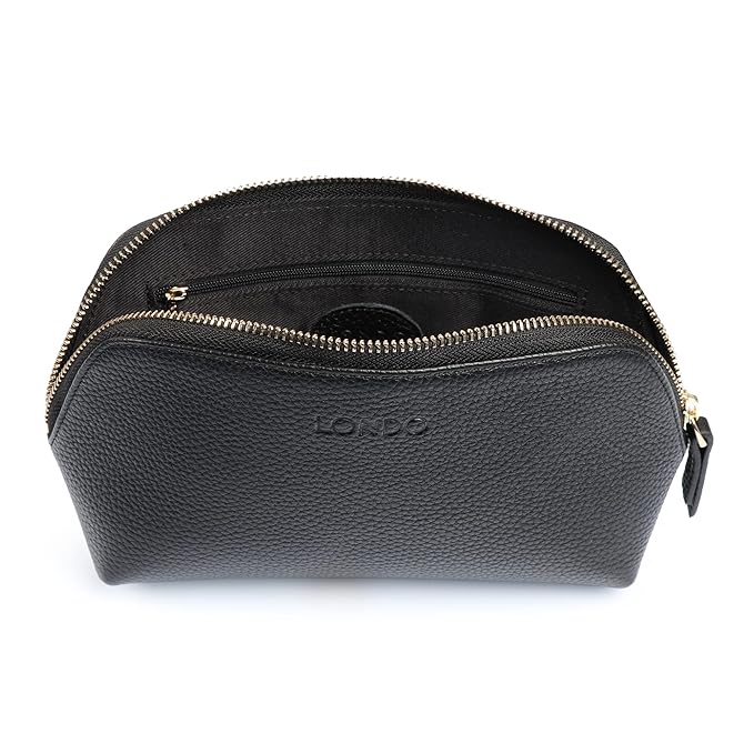 Genuine Leather Makeup Bag – Cosmetic Pouch, Travel Organizer, Toiletry Clutch for Women, Stylish & Durable Storage for Essentials