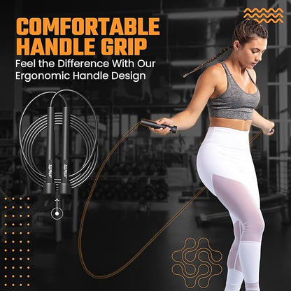 Lightweight Jump Rope for Fitness and Exercise, Adjustable Jump Ropes with Plastic Handles, Cardio and Endurance Training, Jumping Rope for Workout