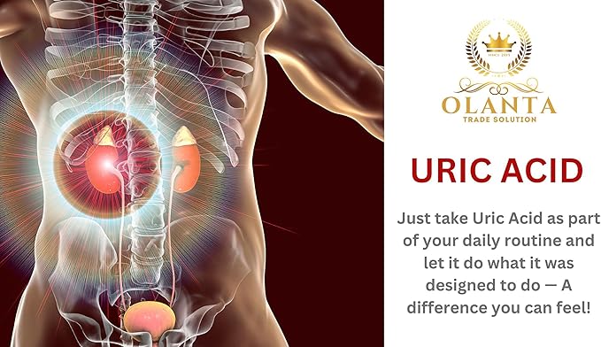 URIC Acid Formula - Kidney Herbal Supplements Pills, Natural Uric Acid, Uric Acid Control, Uric Acid Flush, Uric Acid Vitamins for Men and Women - 1 Bottle 60 Capsules