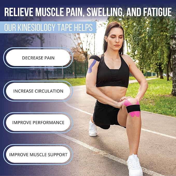 SB SOX Pro Synthetic Kinesiology Tape (Precut & Uncut Options) – Longer Lasting Performance Fabric Option to Our Original Cotton Kinesiology Tape - Also Latex Free, Water Resistant! (Red - Uncut)