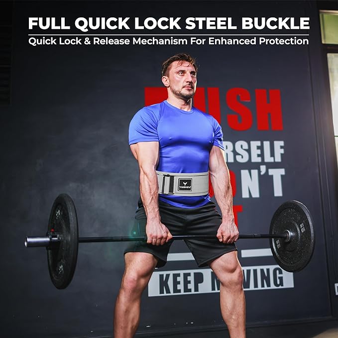 Quick Locking Weight Lifting Belt - Adjustable Lifting 4 inch