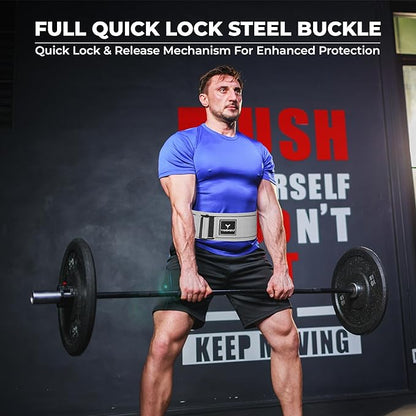 Quick Locking Weight Lifting Belt - Adjustable Lifting 4 inch