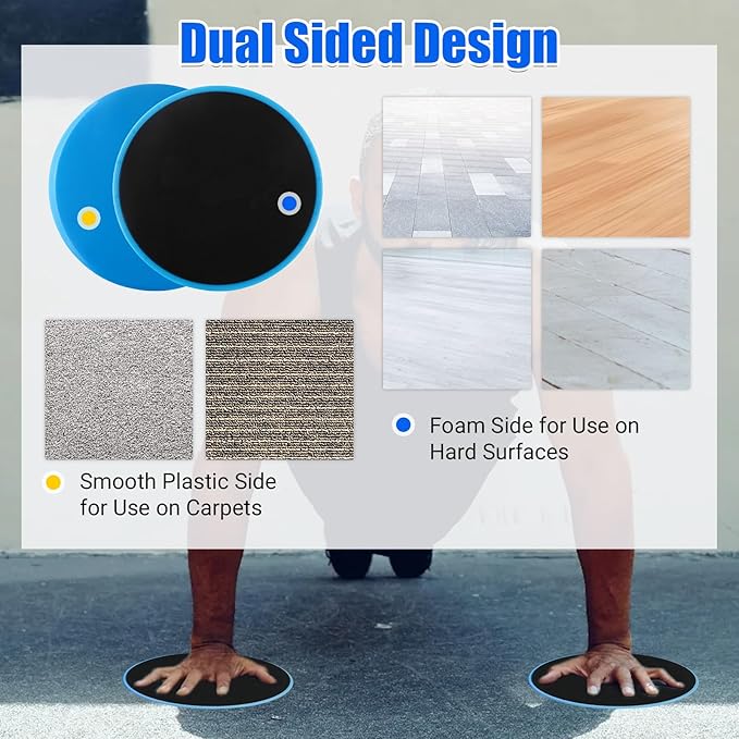 Exercise Sliders, Core Sliders for Working Out, Dual