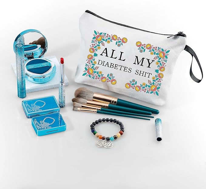 Diabetic Gifts,Diabetes Travel Case,Medicine Pouch,Small Cosmetic Bag,Diabetic Bags,Medicine Bags for Pills,Makeup Bag Travel,Diabetes Accessories,Pill Pouches,Christmas Gift