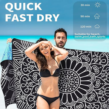 4 Pack Lightweight Thin Beach Towel Oversized 71"x32"