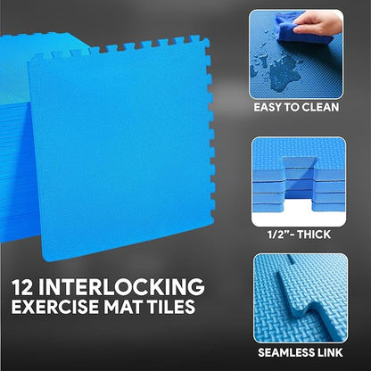 BalanceFrom Puzzle Exercise Mat with EVA Foam Interlocking