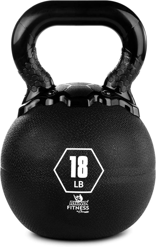 Champion Sports Rhino Kettlebell Rubber Weights