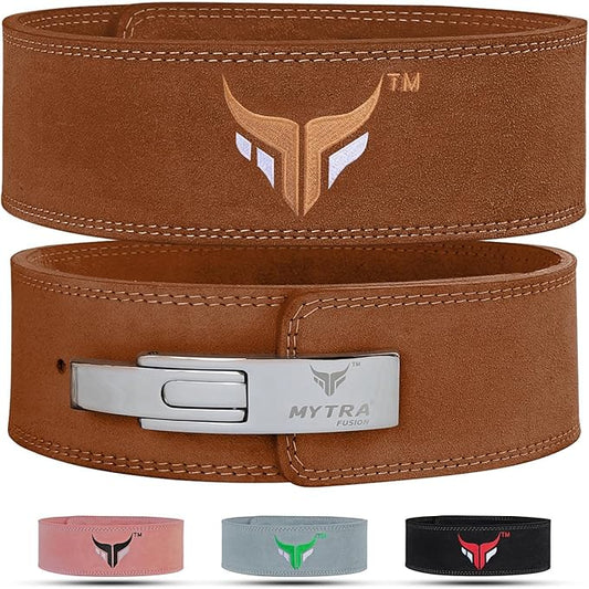 Mytra Fusion Weight Lifting Belt for Men and 10MM Thick 4" wide 100% Genuine