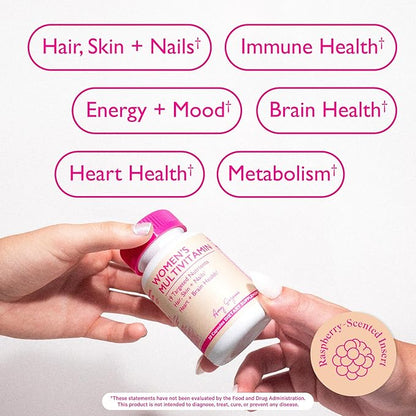 Women's Multivitamin - 19 Targeted Vitamins & Nutrients for Women - Supports Hair, Skin & Nails, Cognitive Health, Focus, & Heart Health - 1 Vegan Capsule Daily, 30 Day Supply